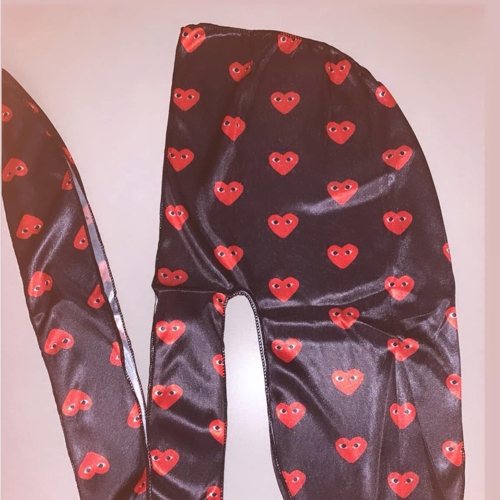 Black and Red Heart Patterned Men's Accessory